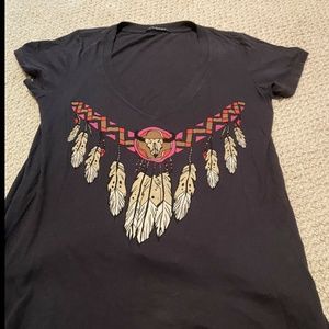 wildfox brand navaho distressed dark grey t-shirt